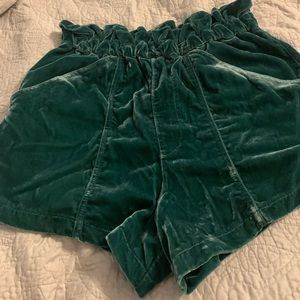 Free People velvet shorts